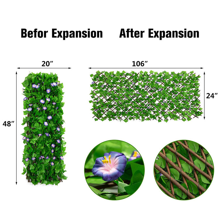 DOEWORKS Expandable Fence Privacy Screen For Balcony Patio Outdoor